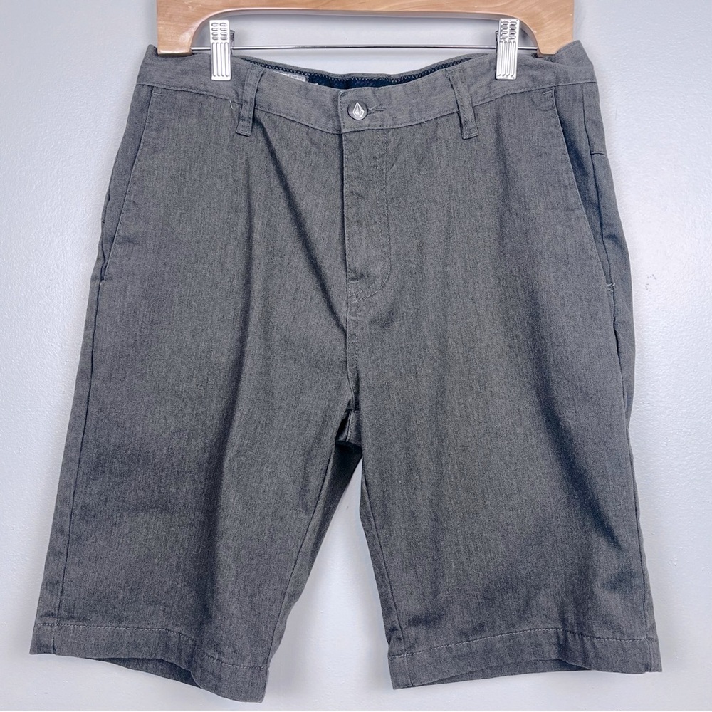 Volcom Men's Vmonty Stretch Chino Shorts Gray Size 30; Skater, Street wear, Punk